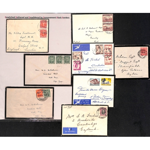 423 - 1868-1961 Mourning envelopes from various countries including Morocco Agencies (8), Gold Coast with ... 