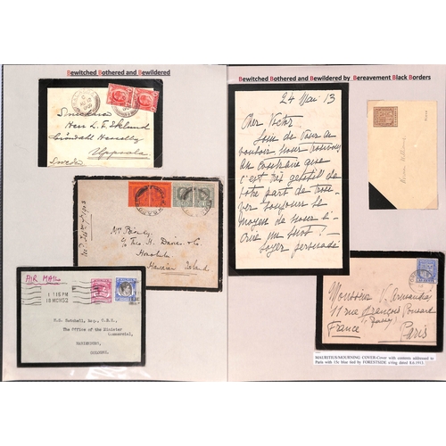 423 - 1868-1961 Mourning envelopes from various countries including Morocco Agencies (8), Gold Coast with ... 