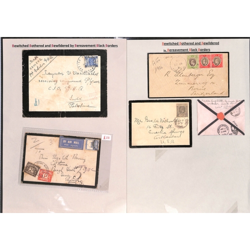 423 - 1868-1961 Mourning envelopes from various countries including Morocco Agencies (8), Gold Coast with ... 