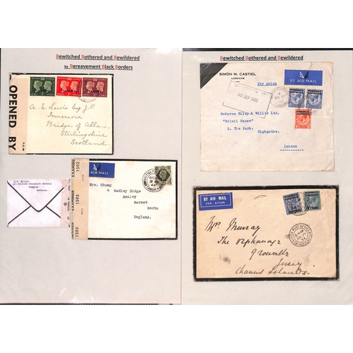 423 - 1868-1961 Mourning envelopes from various countries including Morocco Agencies (8), Gold Coast with ... 