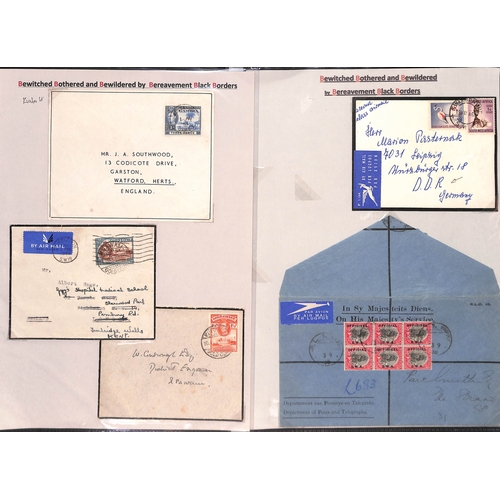 423 - 1868-1961 Mourning envelopes from various countries including Morocco Agencies (8), Gold Coast with ... 