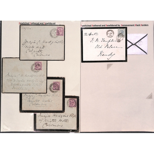 423 - 1868-1961 Mourning envelopes from various countries including Morocco Agencies (8), Gold Coast with ... 