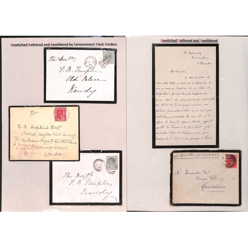 423 - 1868-1961 Mourning envelopes from various countries including Morocco Agencies (8), Gold Coast with ... 