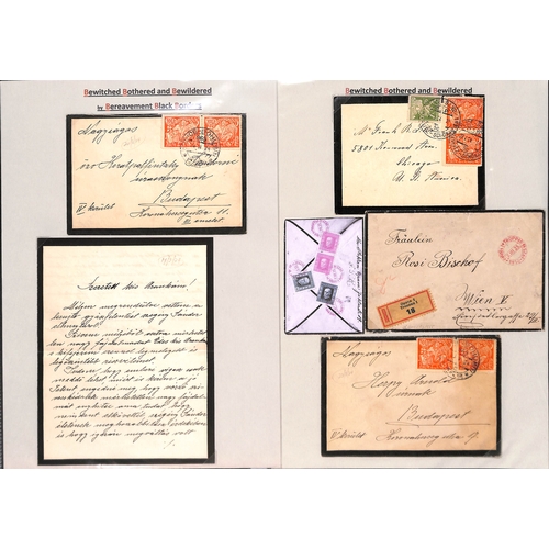 424 - Europe. 1858-1960 Mourning covers from Bulgaria (10, one 1943 cover from the royal household with 