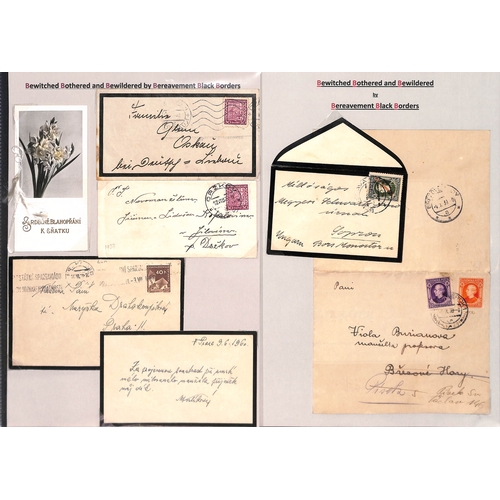 424 - Europe. 1858-1960 Mourning covers from Bulgaria (10, one 1943 cover from the royal household with 