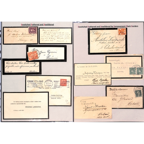 424 - Europe. 1858-1960 Mourning covers from Bulgaria (10, one 1943 cover from the royal household with 