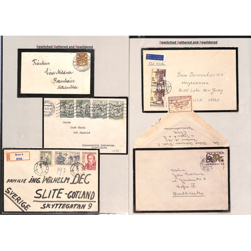 424 - Europe. 1858-1960 Mourning covers from Bulgaria (10, one 1943 cover from the royal household with 