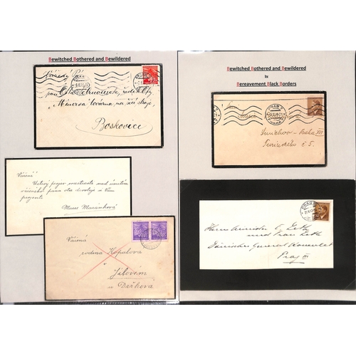 424 - Europe. 1858-1960 Mourning covers from Bulgaria (10, one 1943 cover from the royal household with 