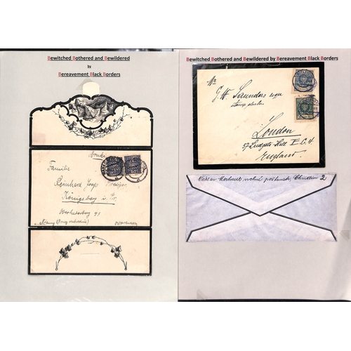 424 - Europe. 1858-1960 Mourning covers from Bulgaria (10, one 1943 cover from the royal household with 