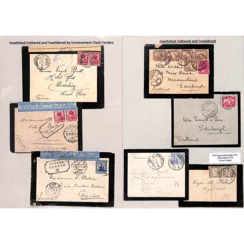 438 - Egypt & Sudan. 1870-1952 Covers from Egypt (35) or Sudan (3), and covers from G.B to Egypt (5), incl... 