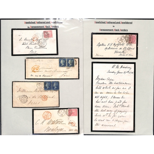 441 - France/G.B. 1839-1941 Covers and lettersheets from G.B to France including stampless covers (4), 185... 