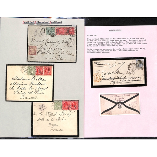 441 - France/G.B. 1839-1941 Covers and lettersheets from G.B to France including stampless covers (4), 185... 