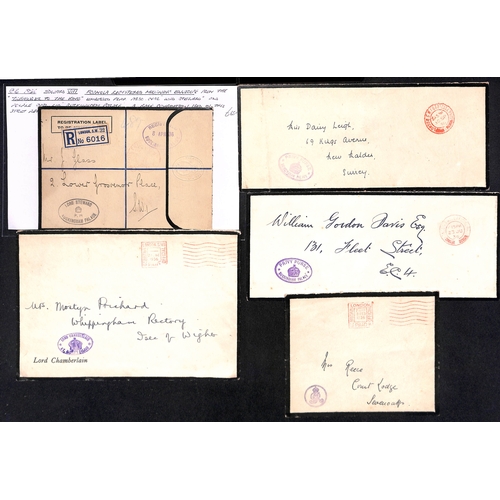 410 - Royalty - King Edward VIII. 1936 Stampless covers with boxed 