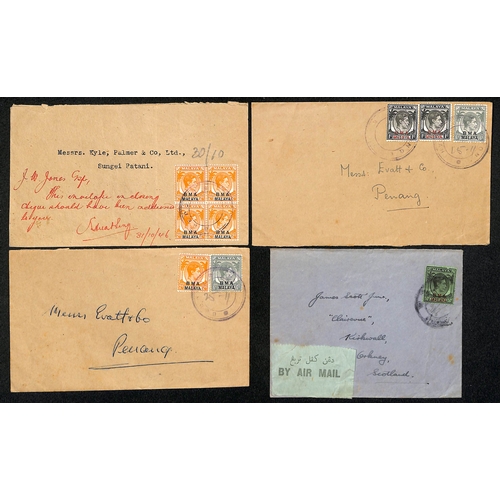 1201 - British Military Administration - Baling/Bedong. 1946 covers (5), pieces and stamps (11) with cover ... 