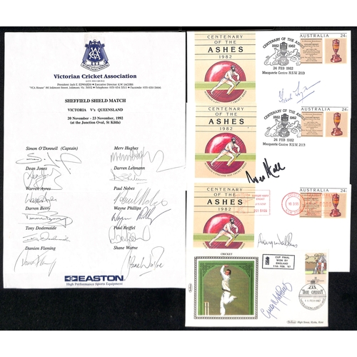 368 - Australia - Autographs. 1981-99 Autographs and signed covers (15, various special postmarks) with 19... 