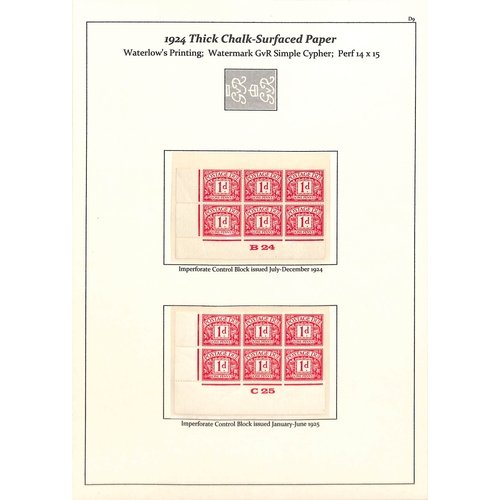 159 - 1914-23 Simple Cypher ½d - 1/-, mint collection well mounted on pages with 5d Specimen, 1½... 