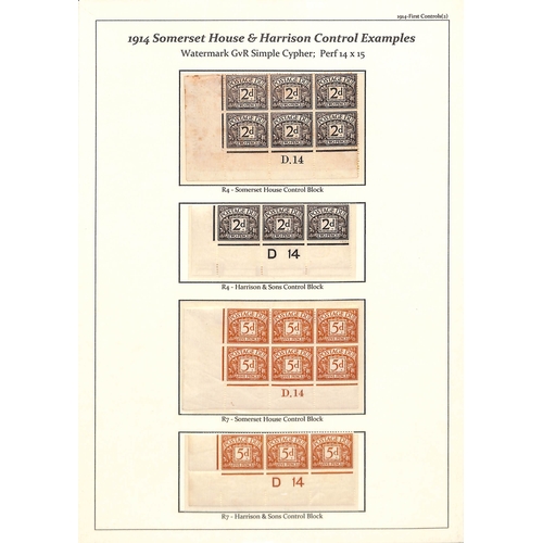 159 - 1914-23 Simple Cypher ½d - 1/-, mint collection well mounted on pages with 5d Specimen, 1½... 