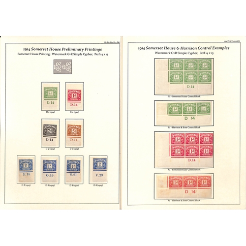 159 - 1914-23 Simple Cypher ½d - 1/-, mint collection well mounted on pages with 5d Specimen, 1½... 