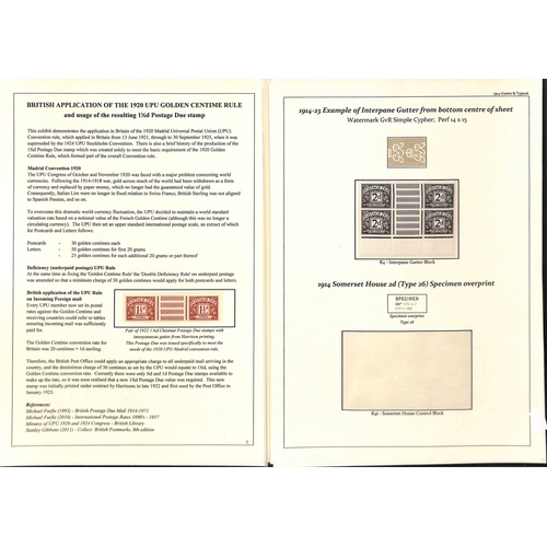 159 - 1914-23 Simple Cypher ½d - 1/-, mint collection well mounted on pages with 5d Specimen, 1½... 