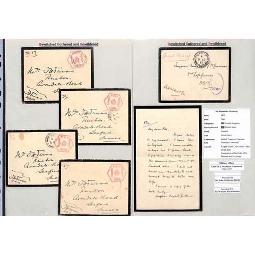 395 - Boer War/WW1/WW2. 1889-1944 Covers including 1899-1901 official War Office or C. in C. envelopes sig... 