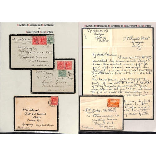 430 - Australia. 1916-46 Covers including 1930 cover to London with the stamp washed off and boxed 