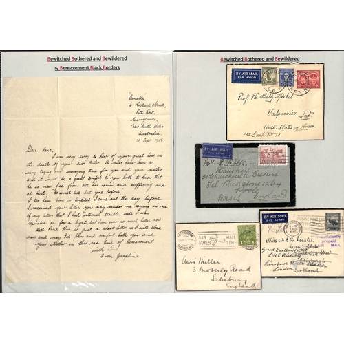 430 - Australia. 1916-46 Covers including 1930 cover to London with the stamp washed off and boxed 