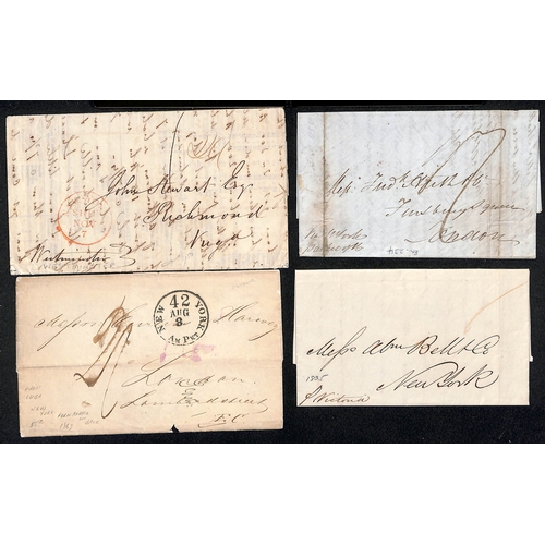 236 - Transatlantic Mail. 1818-63 Entire letters sent between G.B and USA or Cuba, including 1842 letter f... 