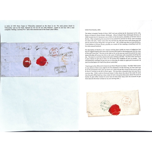 355 - 1813-55 Entire letters all bearing red wax seals impressed with mailbag seals, comprising 