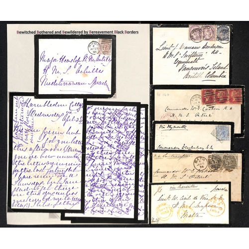 396 - Naval Mail. 1853-84 Covers from G.B to naval officers abroad, including 1853 cover from Burnham to H... 