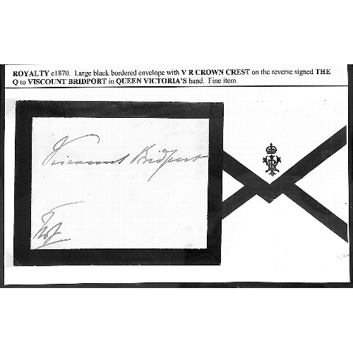 405 - Royalty - Queen Victoria. Undated mourning covers addressed in Queen Victoria's handwriting with her... 