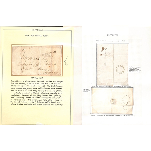 349 - Chippenham. 1778-1839 Entire letters (28), entires (3) and a front, including 1767 