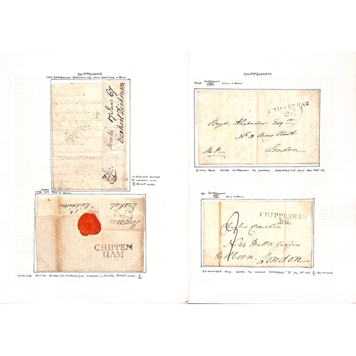 349 - Chippenham. 1778-1839 Entire letters (28), entires (3) and a front, including 1767 