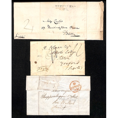 349 - Chippenham. 1778-1839 Entire letters (28), entires (3) and a front, including 1767 