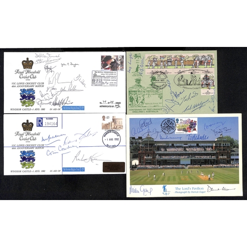 364 - Autographs - Test Players. 1971-94 Autographs on cards, menus or commemorative covers (10, most with... 