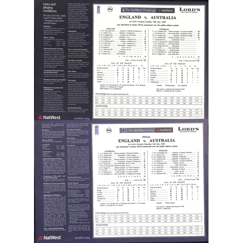 367 - Australia - Tours to England. 1921-2005 Ephemera including 1934 Kennington Oval scorecard (Australia... 