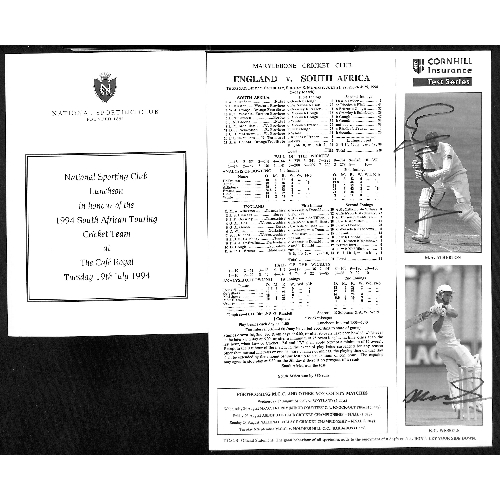 370 - South Africa - Tours to England. 1904-2003 Ephemera including scarce 1904 programme of the Internati... 