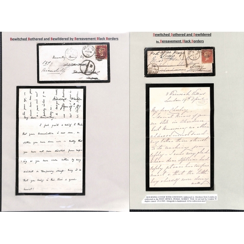 392 - Postage Due Mail. 1840-1911 Covers and lettersheets posted unpaid and charged 2d (12), franked 1d bu... 