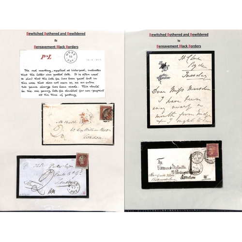 392 - Postage Due Mail. 1840-1911 Covers and lettersheets posted unpaid and charged 2d (12), franked 1d bu... 