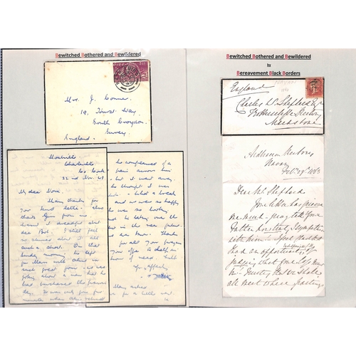 397 - Ireland. 1844-1968 Covers and lettersheets from or to Ireland, mainly QV, including spoons, Straffan... 