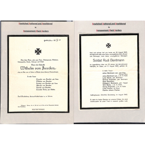 414 - G.B & Germany In Memoriam Cards - Wartime Casualties. 1899-1945 In Memoriam cards and death notices ... 