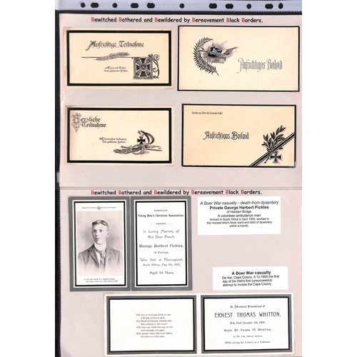 414 - G.B & Germany In Memoriam Cards - Wartime Casualties. 1899-1945 In Memoriam cards and death notices ... 