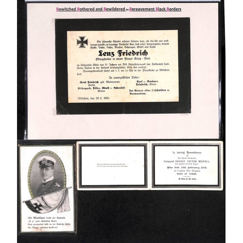 414 - G.B & Germany In Memoriam Cards - Wartime Casualties. 1899-1945 In Memoriam cards and death notices ... 