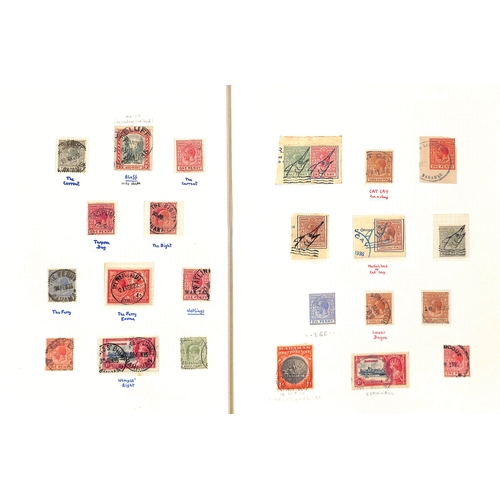 521 - Sub-Office Cancels. QV-KGV Stamps and pieces with sub-office cancels, many from small outer islands,... 