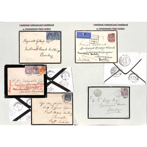 450 - India/G.B. 1859-1936 Covers from G.B to India including 1859-80 covers franked at 6d (3), 8d (3), 9d... 