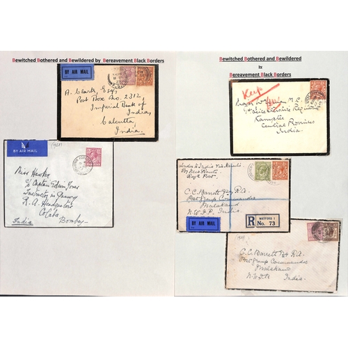 450 - India/G.B. 1859-1936 Covers from G.B to India including 1859-80 covers franked at 6d (3), 8d (3), 9d... 