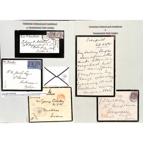 450 - India/G.B. 1859-1936 Covers from G.B to India including 1859-80 covers franked at 6d (3), 8d (3), 9d... 