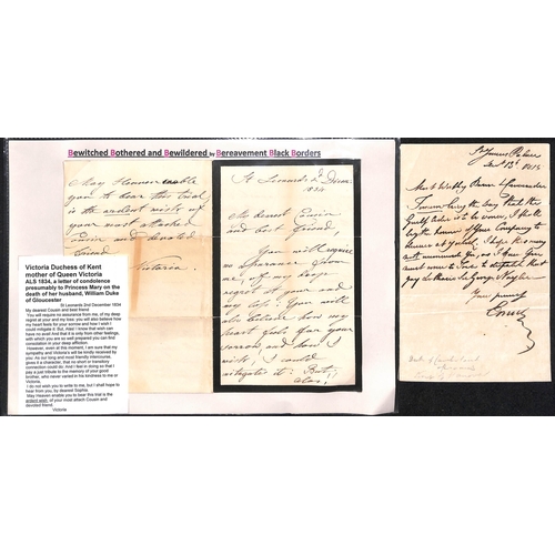 401 - Royalty. 1815-41 Letters, etc., comprising 1815 letter written and signed by Ernest, Duke of Cumberl... 