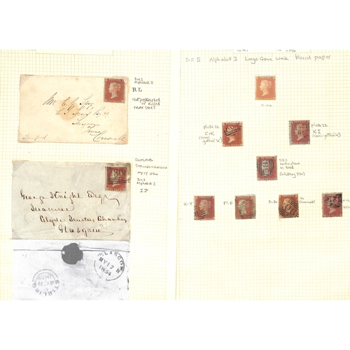 2 - 1840-79 Line Engraved issues, used collection in an album including 1d blacks (7) and 1840 2d blues ... 