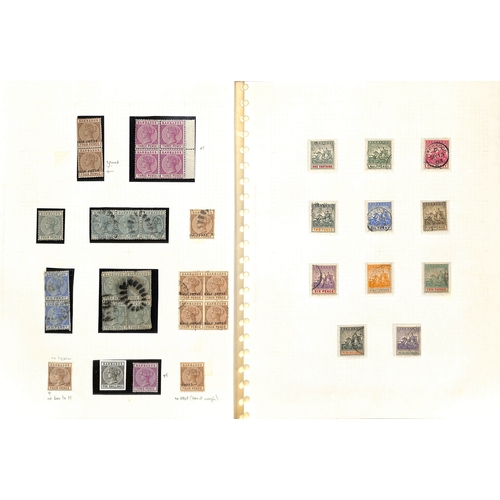 532 - 1882-1935 Mint and used collection on pages with 1882-86 6d Specimen type BAR2, 3d, 6d, 1/- and 5/- ... 