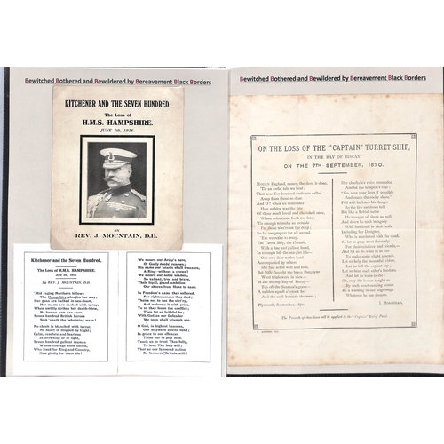 415 - Royal Navy - In Memoriam Cards. 1870-1925 Cards for 500 sailors lost in H.M.S 